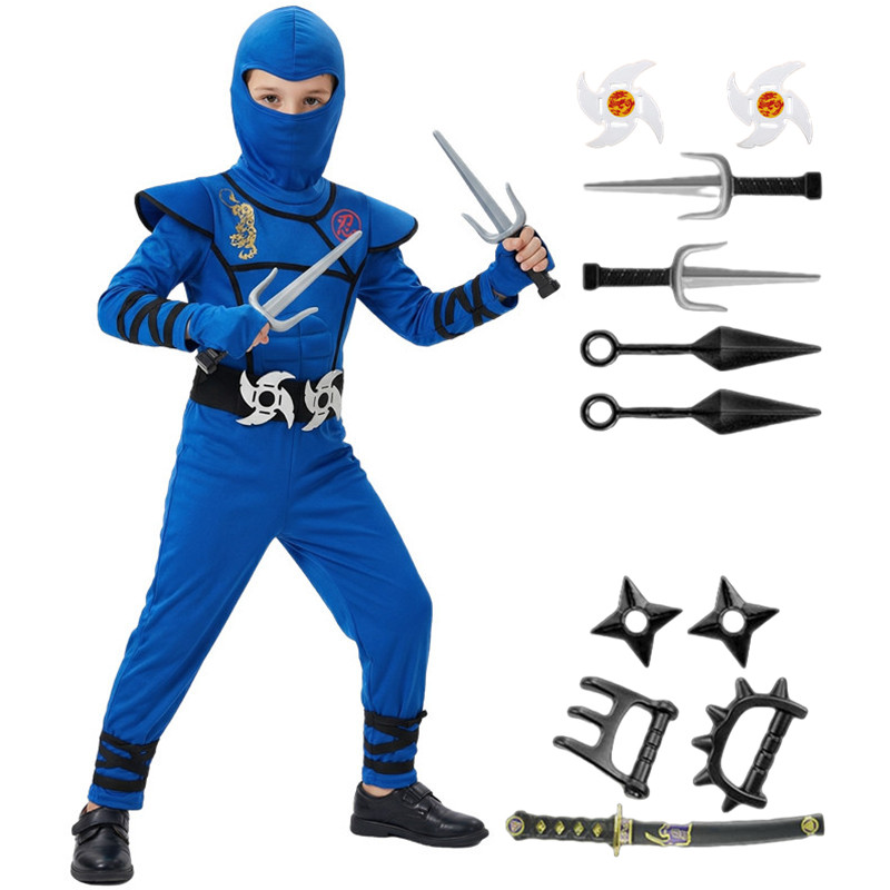 Black and Blue Ninja Costume f - Black Face Mask Pack review and price