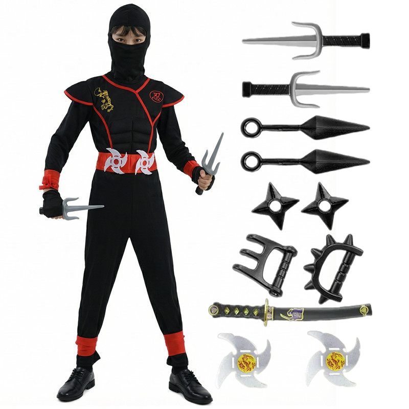 Black and Blue Ninja Costume f - Black Face Mask Pack review and price