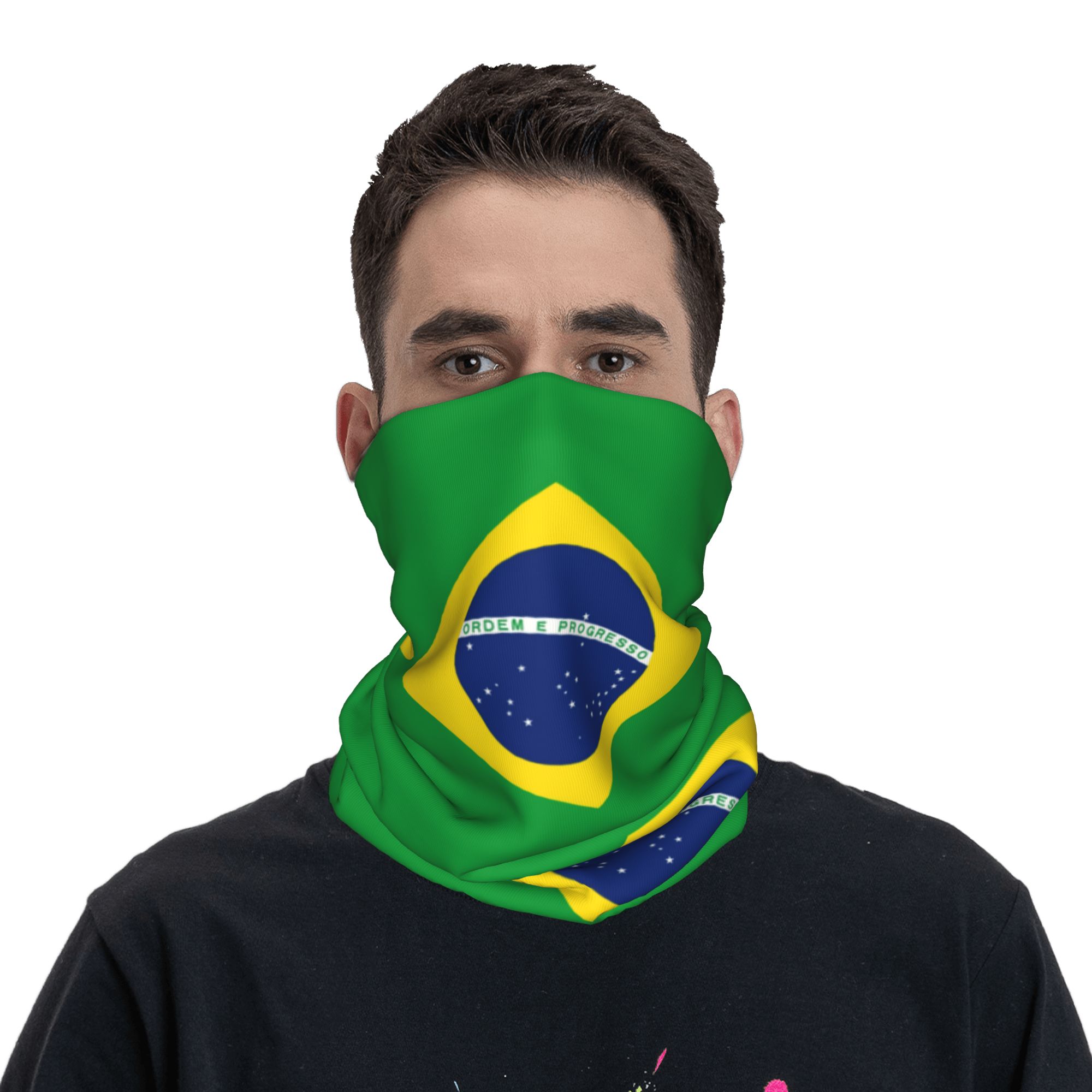 Custom Brazil Flag Bandana Nec - Neck Gaiter Face Cover review and price