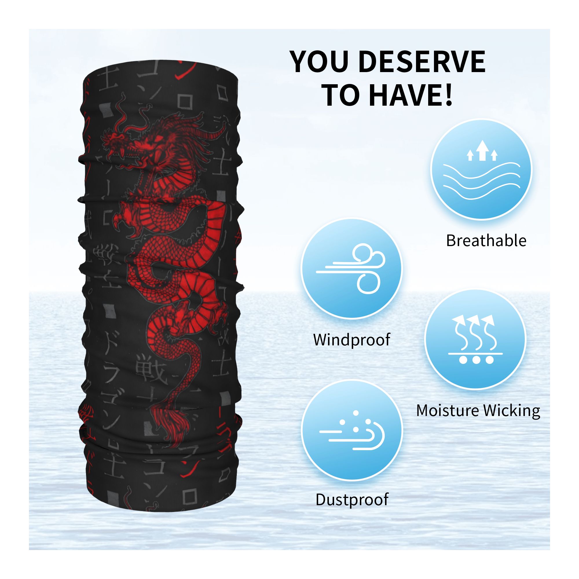 Red Dragon Animal Bandana Neck - Neck Gaiter Face Cover review and price