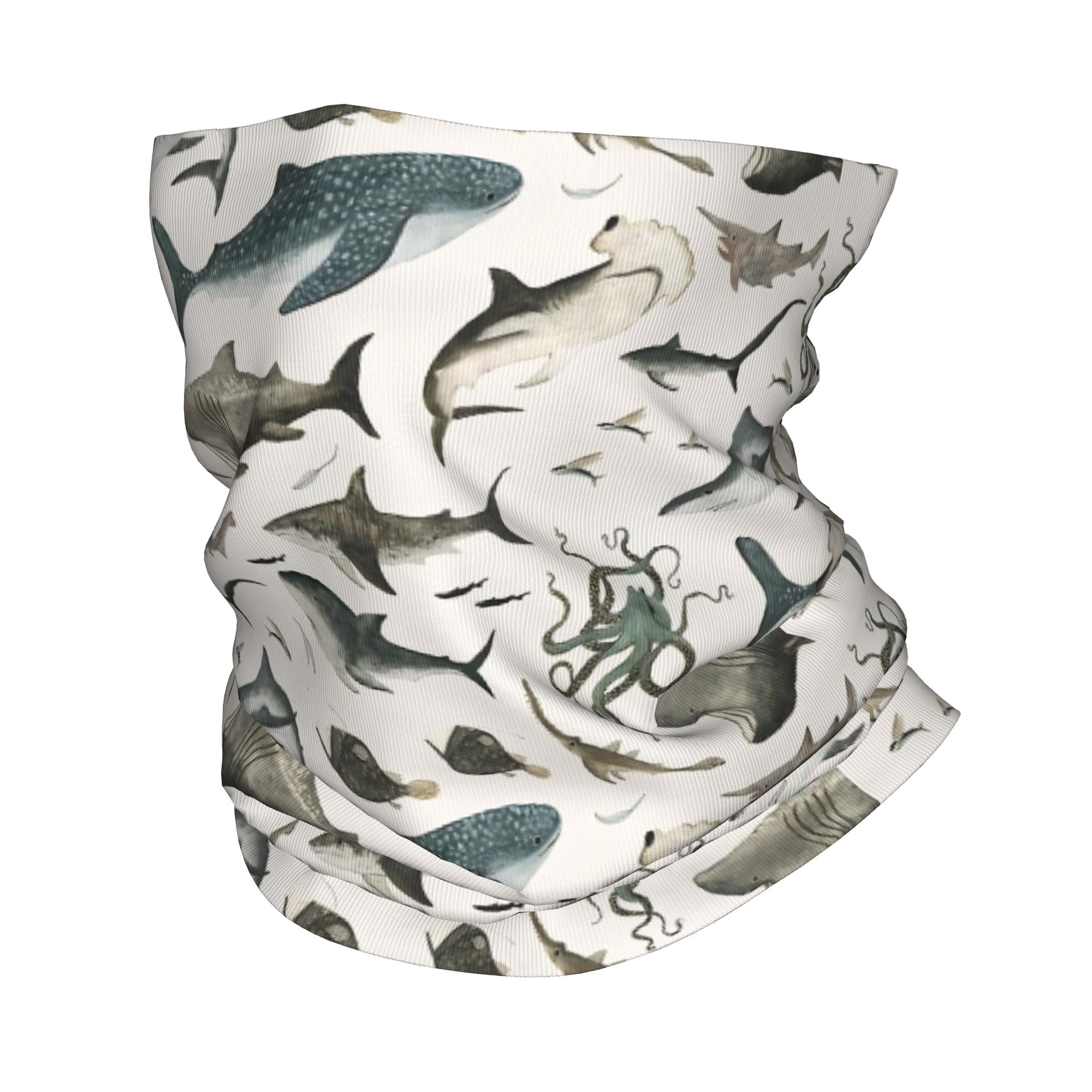 Shark Ocean Animal Sharks Band - Neck Gaiter Face Cover review and price